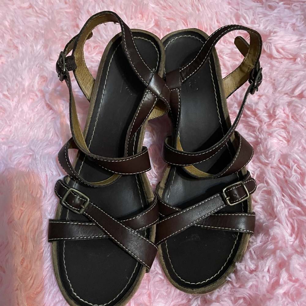 Massimo Dark Brown leather Strappy Sandals